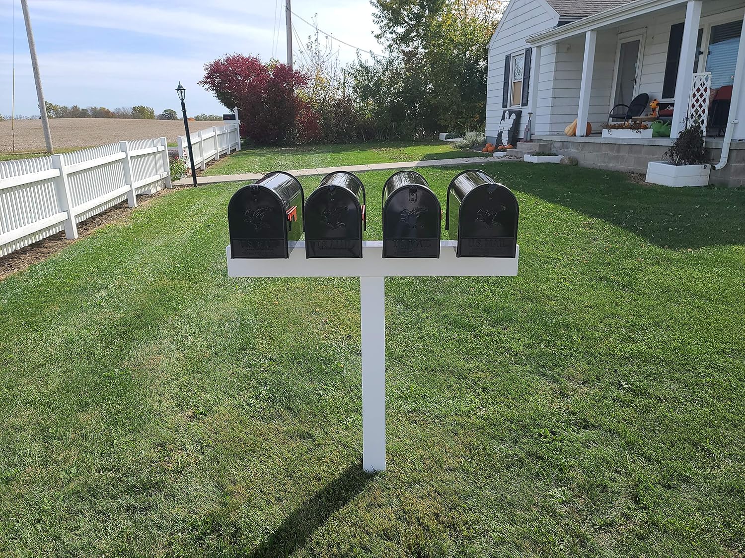 4L 42-in x 45-in Heavy Duty White Vinyl Mailbox Post Sleeve (mailboxes not Included)
