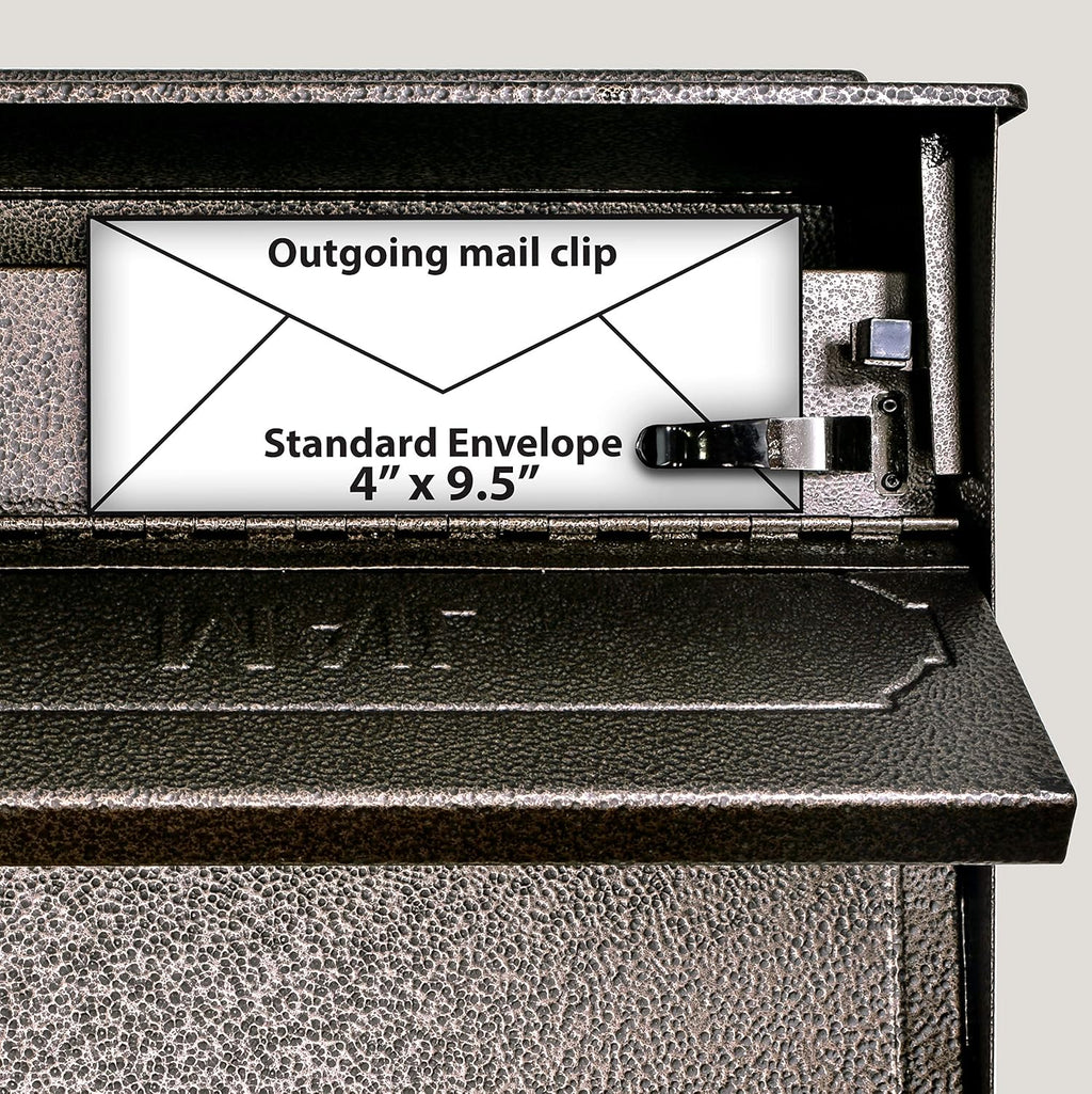 Mail Boss 7174 Townhouse, Bronze Wall Mount Decorative Locking Security Mailbox For Home,Medium