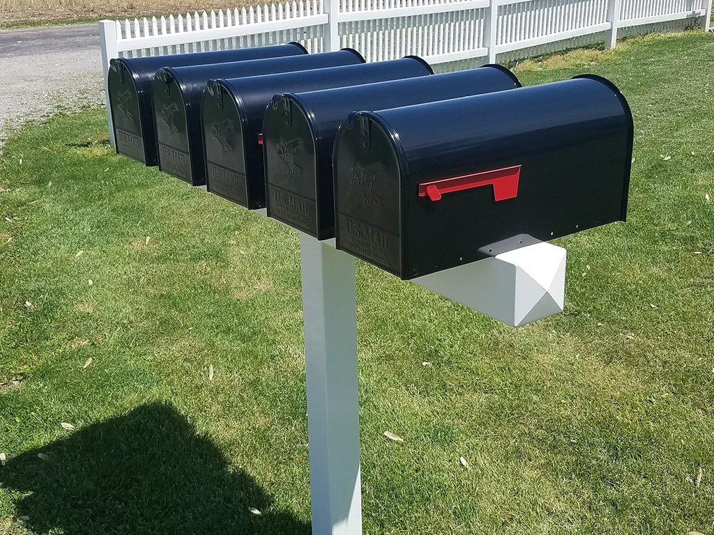 for 5 S,M,L Mailboxes, 42-in x 54-in, Heavy Duty, White, Vinyl Sleeve (mailboxes not Included)