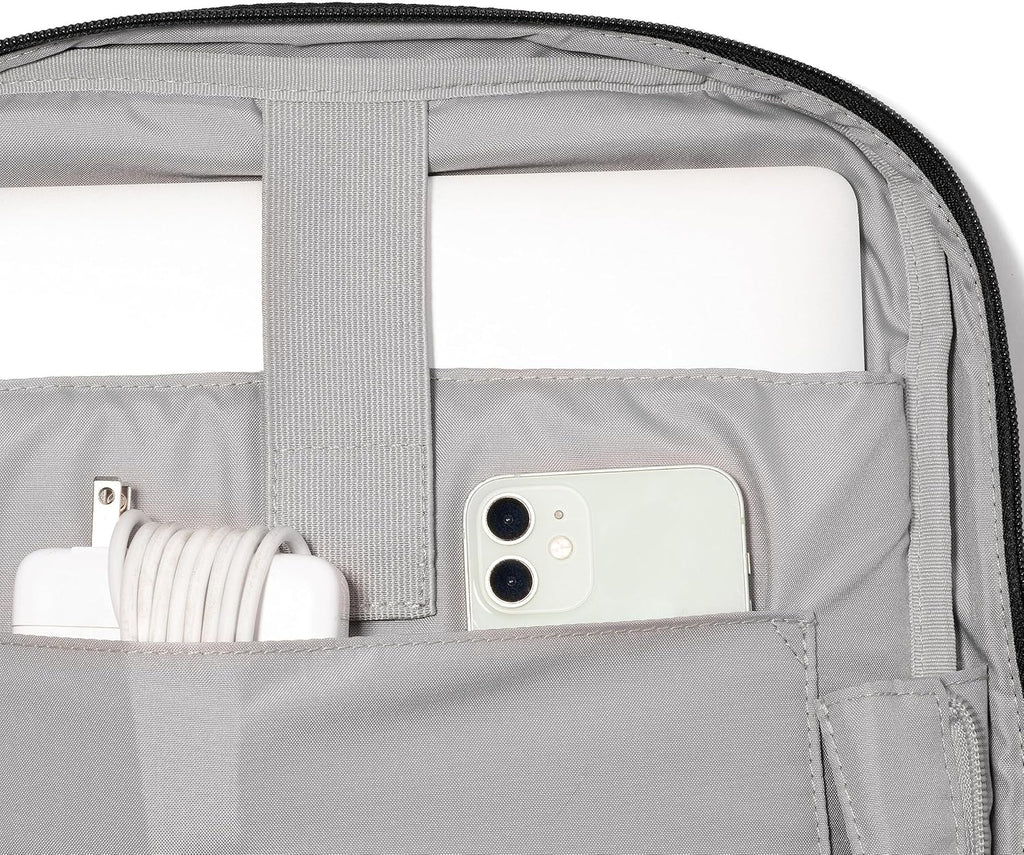 Baggallini Tribeca Expandable Laptop Backpack - 15'x11' Lightweight Work Travel Bag w/Luggage Sleeve & RFID